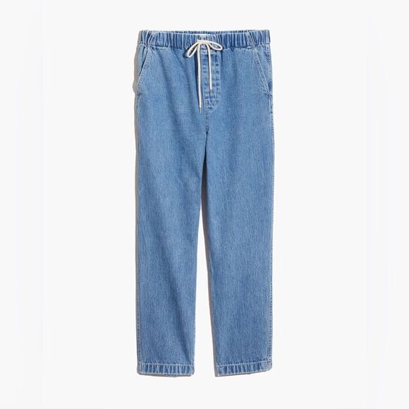 Madewell Drawstring Classic Straight Jeans - Picture 1 of 6
